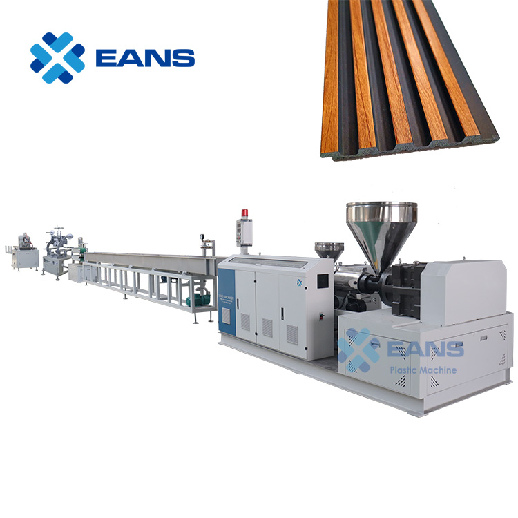 WPC PVC PS Louvers Charcoal Fluted Panel Making Extrusion Production Machine Line